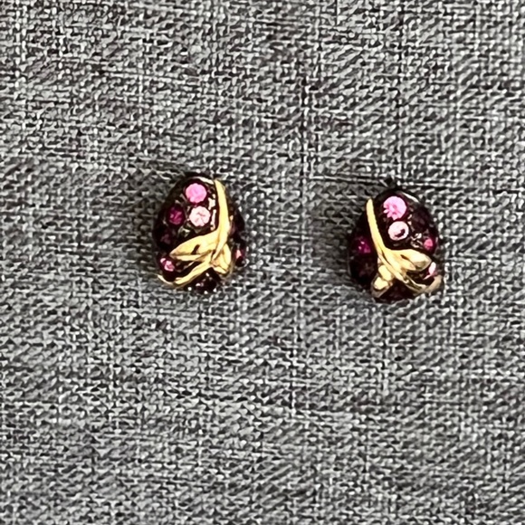 NWT Vintage Joan Rivers Midnight Garden Earrings - Picture 3 of 8